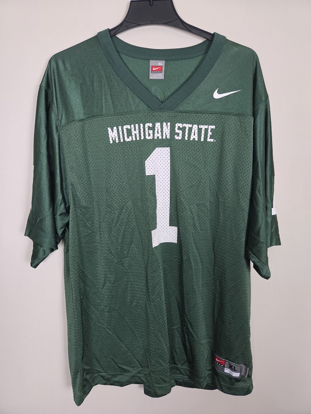 Nike Michigan State Spartans #1 Football Jersey Men's Size XL Green MSU College